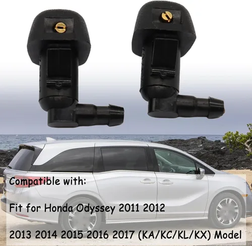 Vista 2 de Conjunto de 2 boquillas ajustables de alta calidad para limpiaparabrisas compatibles con Honda Odyssey 2011-2017 (KA/KC/KL/KX), boquilla de líquido