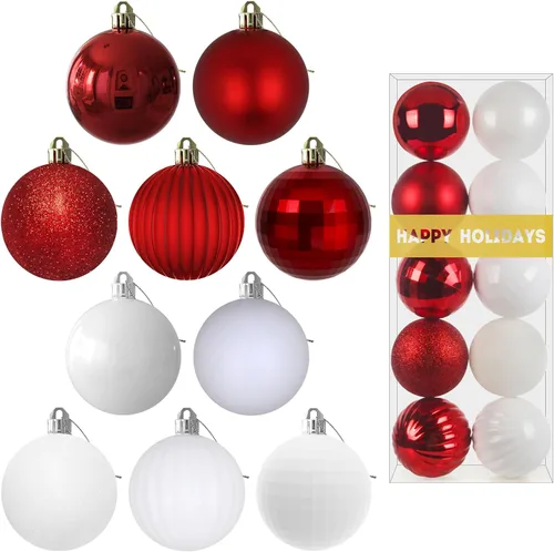 Vista 27 de Esferas pequeñas de bronce de 1.6 pulgadas para decoración del árbol de Navidad, adornos inastillables para cumpleaños, Halloween, vacaciones, boda