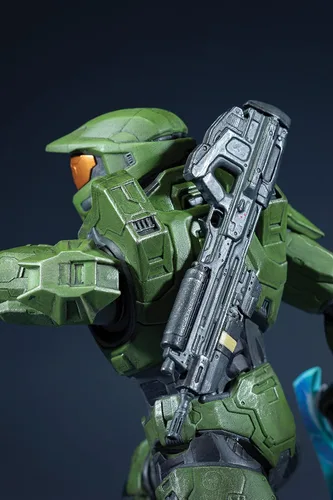 Vista 2 de Dark Horse Comics Halo Infinite: Master Chief Grappleshot - Estatua de PVC, 10 pulgadas, verde