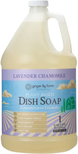 Vista 18 de Ginger Lily Farms Botanicals Jabón líquido para platos a base de plantas, fórmula concentrada con máximo poder de limpieza de grasa, libre