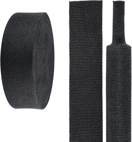 Vista 25 de Tubo de tela trenzada termorretráctil 2 en 1, ajuste ideal para manguera/cable/alambre de forma irregular (1-1/8 pulgadas, 14 pies)