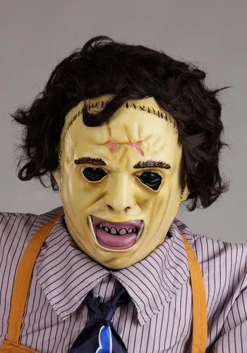 Vista 4 de Decoración Animatrónica de Leatherface de 6 Pies para Halloween Multicolor