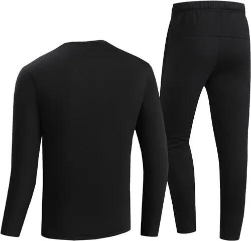 Vista 6 de NEBZCIV Conjunto de ropa interior térmica unisex de invierno con carga USB, ropa térmica de terciopelo de manga larga y pantalones largos