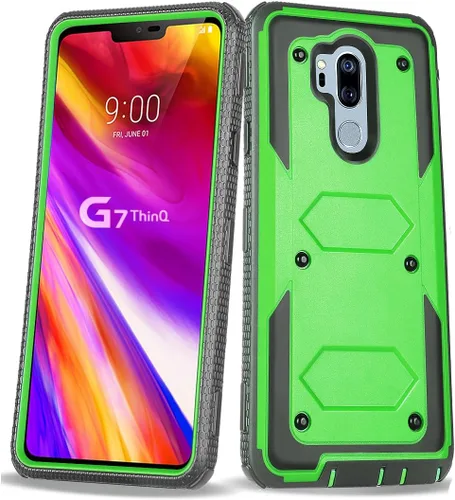 Vista 12 de Asuwish Funda de teléfono para LG G7 ThinQ cubierta híbrida a prueba de golpes de cuerpo completo protector resistente accesorios de celular LGG7