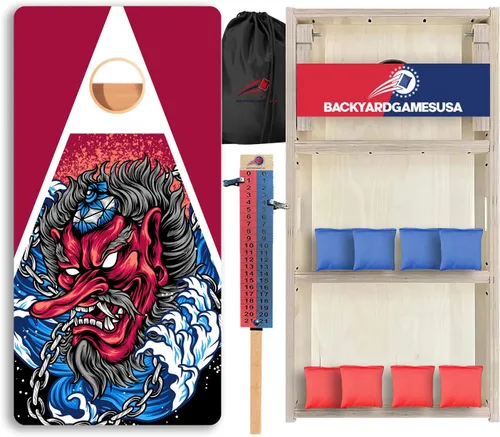 Vista 80 de CornholeGamesUSA Pro - Juego de tablas de Cornhole Fabricado en Estados Unidos Abedul báltico 3/4 Sin rebote Patas triples gruesas Dos