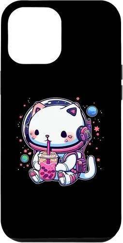Vista 25 de iPhone 16 Kawaii Cat Bubble Boba Tea In Space Astronaut Anime Girls Case