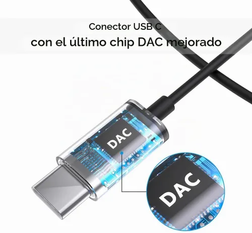Vista 6 de Auriculares USB C, auriculares con enchufe USB-C, auriculares con cable con control remoto integrado para llamadas telefónicas de volumen y control