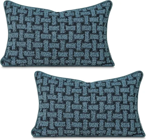 Vista 10 de Paquete de 2 fundas de almohada Boucle de 18 x 18 pulgadas, fundas de almohada decorativas de Navidad para sofá, sofá, fundas de almohada bohemias