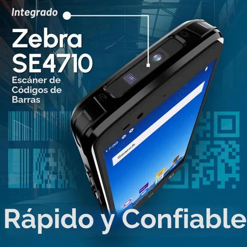 Vista 2 de Rayoungtek Android 12 Escáner de Código de Barras 4+64GB Integrado 1D/2D/QR Zebra SE4710 Escáner de Código de Barras 4G Inalámbrico Computadora