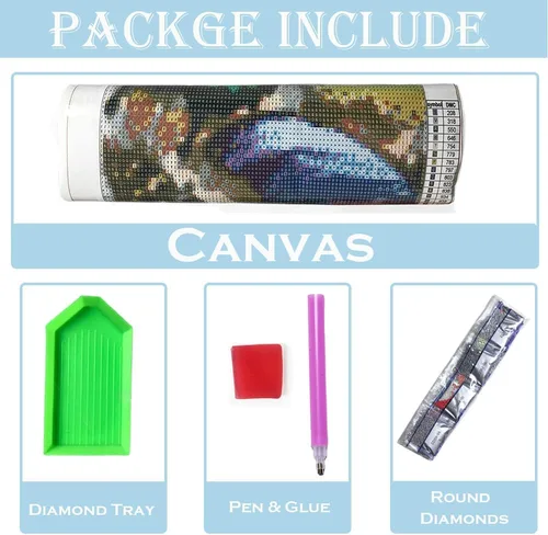 Vista 6 de Milila Kits de pintura de diamantes para adultos, kits de arte de diamantes redondos para principiantes para decoración de pared del hogar, 11.8 x