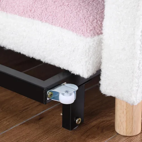 Vista 8 de Linique Sofá cama convertible, silla ajustable con almohada, silla multifuncional con tela de peluche suave para sala de estar, dormitorio