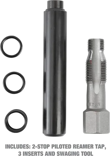 Vista 6 de OEMTOOLS 25647 Salvabujías de 5 Piezas, Escariador de Rosca M14-1.25 e Insertos de Rosca, Incluye 3 Insertos de Rosca, 1 Escariador y 1 Herramienta