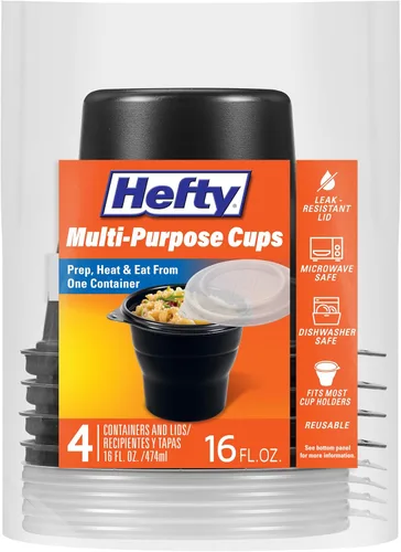 Vista 9 de Hefty - Vasos calientes desechables con tapas, 16 onzas, 20