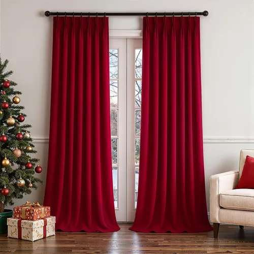 Vista 30 de Cortinas opacas de terciopelo gris pardo de 96 pulgadas de largo, para sala de estar y dormitorio, modernas, elegantes y de lujo, bloqueo de luz