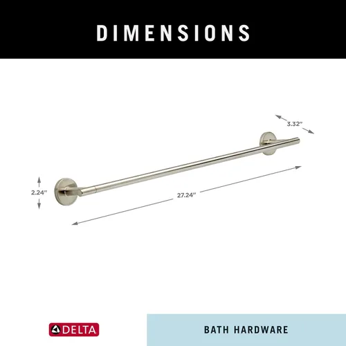 Vista 6 de Delta Faucet 75935-SS Trinsic – Gancho para bata, acero inoxidable Acero inoxidable brillante