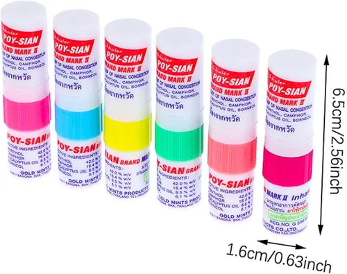 Vista 7 de POY-SIAN Mark II - Inhalador nasal de aromaterapia mentol, remedio natural a base de hierbas con aceites esenciales refrescantes Poysian