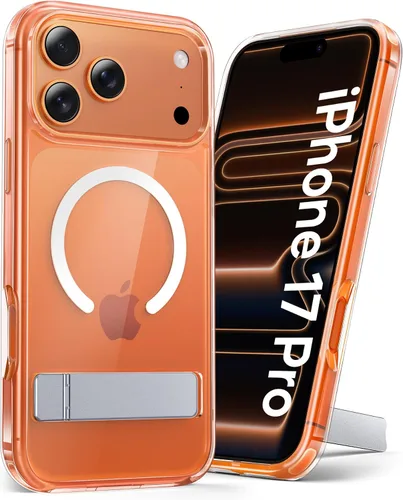 Vista 13 de Funda para iPhone 17 Pro, compatible con MagSafe, soporte integrado y botón de captura de control de cámara, protección de grado militar, funda