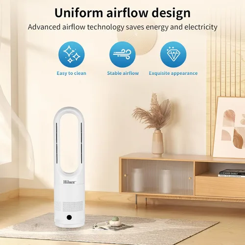 Vista 6 de Hiluce Ventilador sin aspas de 22" para dormitorio con control remoto