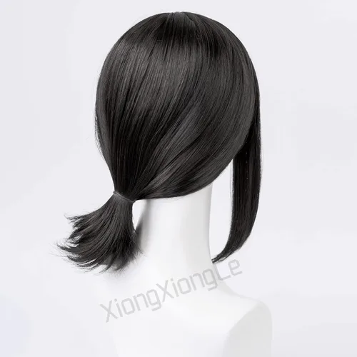 Vista 4 de Peluca de anime para cosplay de motosierra para disfraz de hombre, peluca con gorra, juego de rol para fiesta, Halloween, Navidad