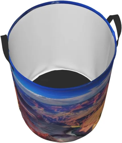 Vista 3 de Beauty Grand Canyon print Circular Hamper Waterproof Storage Bin Organizer Basket Laundry Hamper With Handles For Clothes Toys Small