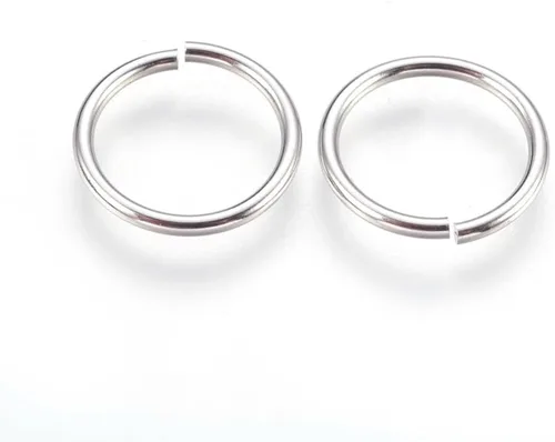 Vista 60 de HDSupplies 100 piezas - 4mm de argollas de acero inoxidable 304 de tono negro - Calibre 22 (espesor de 0.6mm)