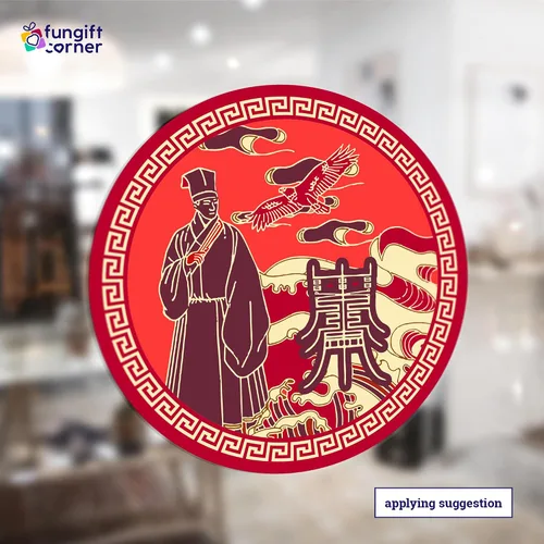 Vista 7 de Académico con amuleto de águila Feng Shui, símbolo de Feng Shui para grandes honores y distinción, juego de 5 calcomanías decorativas, 4.3 pulgadas