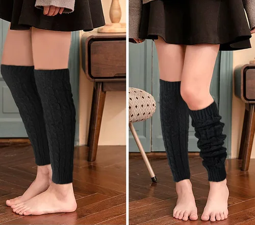 Vista 5 de Loritta 4 Pairs Women Knit Leg Warmers Winter Warm Long Boot Socks