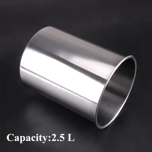 Vista 6 de Enfriador de vino Cubo de acero inoxidable Enfriador de vino Enfriador de botellas de vino Cubo de hielo (2.5L/Plata)
