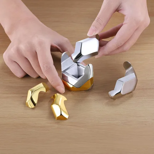 Vista 6 de Rompecabezas de metal 3D Cube Brain Teaser