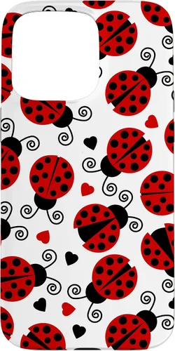 Vista 31 de Carcasa para iPhone 17 de mariquitas y corazones
