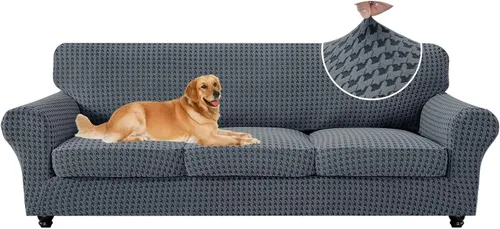 Vista 68 de MAXIJIN 2 fundas elásticas para sillón de sala de estar, fundas gruesas y suaves con brazos para perros, mascotas, protector de sofá individual
