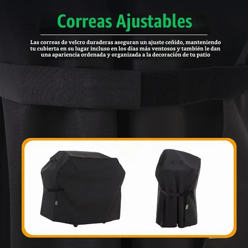 Vista 6 de F&J Outdoors Cubierta para parrilla para barbacoa, negro, 48 pulgadas