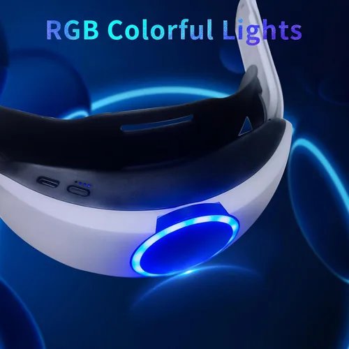 Vista 3 de Eslick Head Strap with 10000mAh Battery for Oculus Quest 2, Extended 8 Hrs of Playtime, RGB Light Fast Charging Elite Strap, Adjustable Head Strap