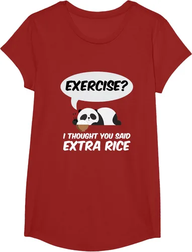 Vista 84 de ¿Ejercicio? I Thought You Said Extra Rice Panda Gift T-Shirt, Negro, S