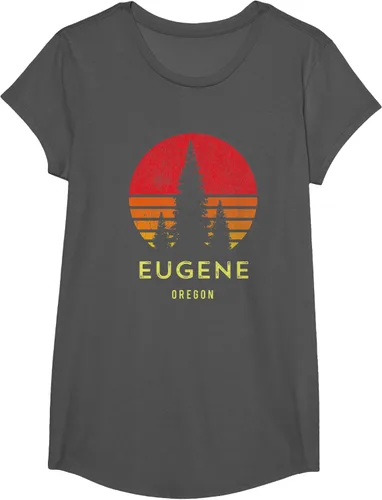 Vista 33 de Camiseta Eugene Oregon, Negro, S