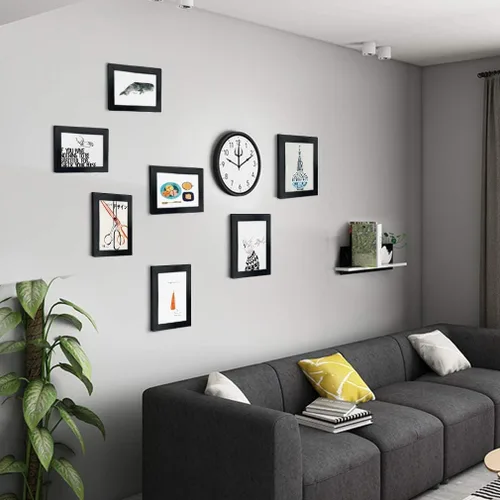 Vista 6 de Giftgarden - Juego de 7 marcos para fotos de 4 x 6 pulgadas, color negro, marcos para fotos de 4 x 6 pulgadas para pared o mesa