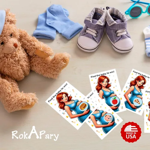 Vista 6 de RokAPary Find The Baby to Win Boy - Juego de rascar para niños, juegos tontos fáciles de jugar, idea divertida, actividad rompehielos para baby