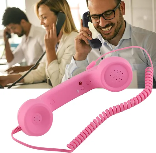 Vista 10 de Retro Phone Handset, Vintage Telephone Handset, Built in HD Speaker & Microphone Vintage Telephone Receiver Plug Play with 3.5mm USB C for Black