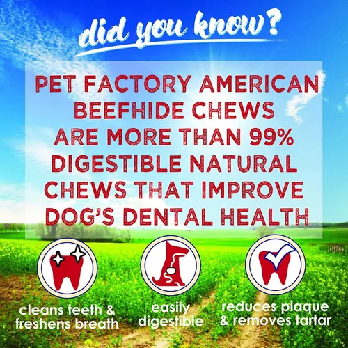 Vista 7 de Pet Factory American Beefhide Chips - Golosinas masticables para perros, sabor a pollo, 32 onzas