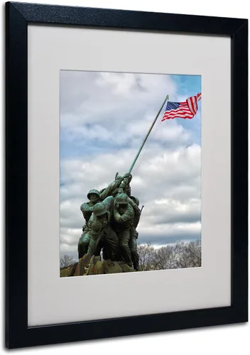Vista 6 de Trademark Fine Art CATeyes - Lienzo decorativo para pared, diseño conmemorativo del Cuerpo de Marines 2, marco negro, 11 x 14 pulgadas