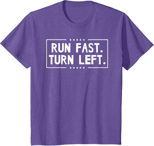Vista 39 de Run Fast Turn Left - Camiseta para correr de pista y campo