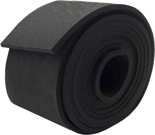 Vista 9 de Rollo de tira de espuma de neopreno de Dualplex, 3" de ancho x 10' de largo x 1/4" de espesor, tira de sellado climático de alta densidad – Rollo