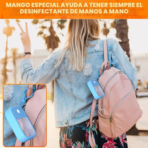 Vista 8 de 6 botellas de repuesto de perfume de tamaño de viaje de 1.28 onzas, botella de perfume recargable, tamaño de viaje para bolso con funda de silicona