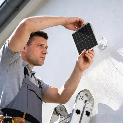 Vista 6 de Cargador de panel solar de 5 W compatible con cámara Arlo Pro 5S/Pro 4/Pro 3/Ultra/Ultra 2/Go 2, carga de paneles solares con cable de carga