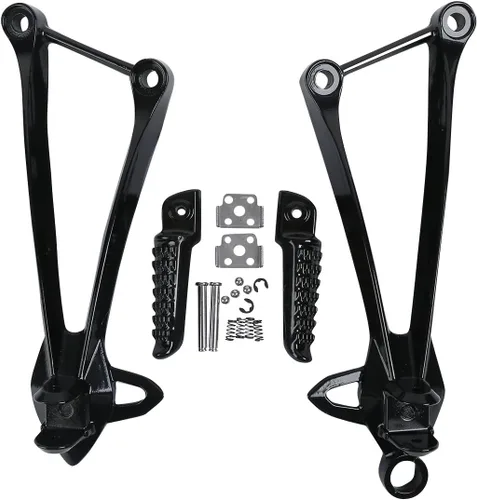 Vista 5 de TCT-MOTORPARTS Reposapiés trasero negro para Kawasaki Ninja ZX6R 09-24 ZX10R 2008-2010 ZX636 2013-2025