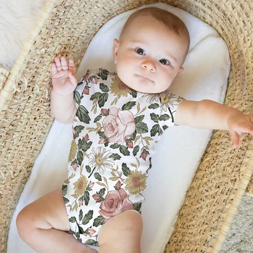 Vista 18 de Sweet Jojo Designs Baby Clothes Bodysuit Short Long Sleeve Newborn Infant Bodysuits