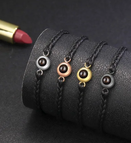 Vista 3 de Pulsera de fotos personalizada, pulsera con foto personalizada para mujeres y hombres, pulsera con imagen en el interior, regalos personalizados
