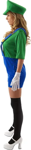 Vista 2 de Disfraz para adulto de Super Plumber's Mate para mujer