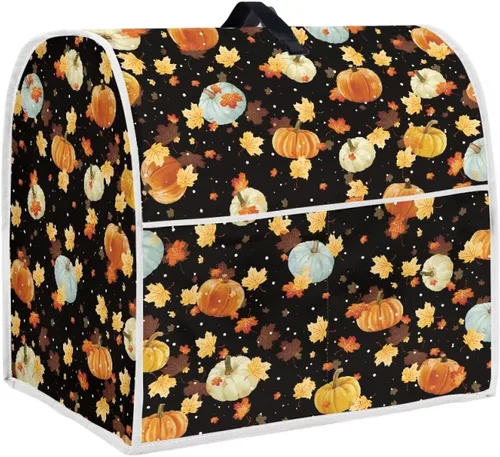 Vista 9 de Dreaweet Fall Pumpkin Print Kitchen Mixer Covers for Stand Mixer 4.5-5 qt, Kitchen Aid Accessories and Attachments, Washable