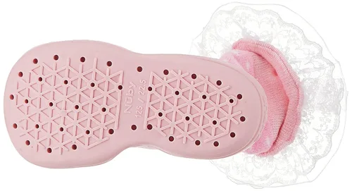 Vista 14 de Nuby Snekz - Zapatos cómodos de suela de goma para primeros pasos, lunares rosados, talla S, 7-14 meses